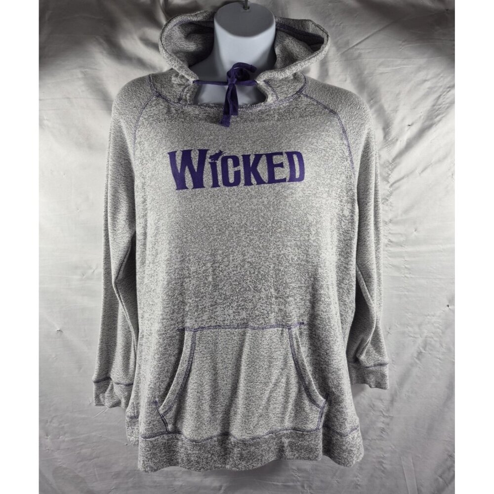 Green for Good Women's Grey Wicked Kangaroo Pouch Oversized Hoodie Size XL
